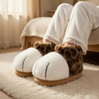 Cat Paw Plush Boots | Kawaii Animal Winter Slippers | Cozy Fluffy Indoor Home Wear | SoftSlipsy