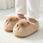 Plush Hamster Slippers | Cozy Animal House Shoes for Women, Winter Warmth | SoftSlipsy
