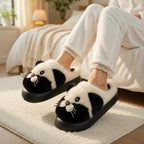 Leopard Plush Animal Slippers | Cozy Cartoon Dog House Shoes, Warm Winter Indoor Footwear | SoftSlipsy