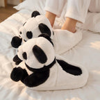 Plush Panda Slippers | Soft Warm Cartoon Animal House Shoes | SoftSlipsy