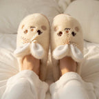 Plush Bunny Slippers | Cozy Rabbit House Shoes, Winter Warmth | SoftSlipsy