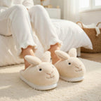Plush Bunny Rabbit Slippers | Cozy Winter Indoor Home Shoes | SoftSlipsy