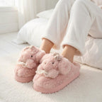 Plush Puppy Dog Slippers | Cozy Winter Indoor Animal House Shoes | SoftSlipsy