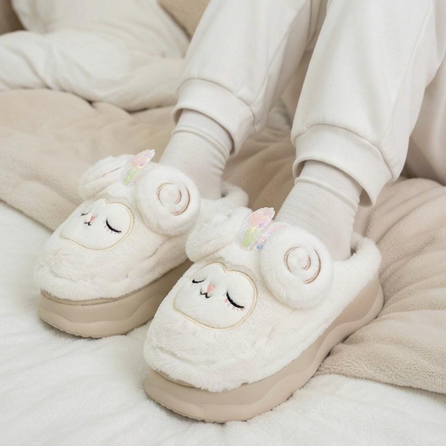 Plush Lamp Slippers | Cozy Indoor House Shoes, Winter Warmth | SoftSlipsy