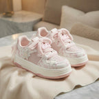 SoftSlipsy Kawaii Cat Platform Sneakers | Pastel Chunky Cartoon Shoes
