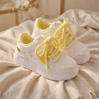 SoftSlipsy Pastel Platform Sneakers Women | Chunky Kawaii Lace Up Shoes | Soft Girl