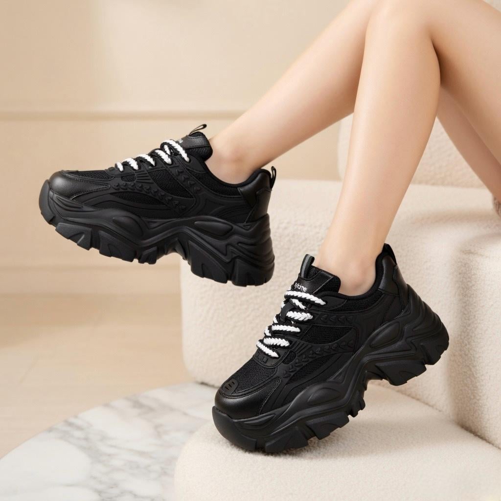 SoftSlipsy Chunky Platform Sneakers Women | Thick Sole Korean Streetwear Shoes