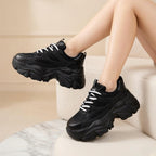 SoftSlipsy Chunky Platform Sneakers Women | Thick Sole Korean Streetwear Shoes