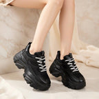 SoftSlipsy Chunky Platform Sneakers Women | Thick Sole Korean Streetwear Shoes