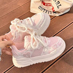 SoftSlipsy Pink Heart Platform Sneakers | Y2K Chunky Trainers (+8CM Height)
