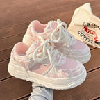 SoftSlipsy Pink Heart Platform Sneakers | Y2K Chunky Trainers (+8CM Height)