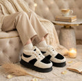 SoftSlipsy Cozy Sherpa Platform Sneakers | Fleece Lined Winter Trainers for Women