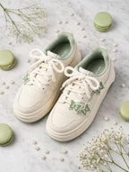 SoftSlipsy butterfly Platform Sneakers Women | Butterfly Floral Chunky Trainers