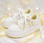 SoftSlipsy butterfly Platform Sneakers Women | Butterfly Floral Chunky Trainers