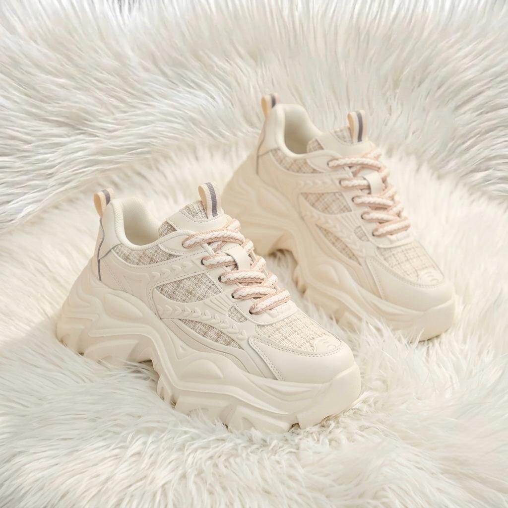 SoftSlipsy Chunky Platform Sneakers Women | Thick Sole Korean Streetwear Shoes