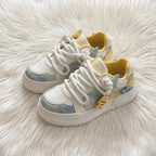 SoftSlipsy Pastel Platform Sneakers Women | Chunky Kawaii Lace Up Shoes | Soft Girl