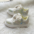 SoftSlipsy Kawaii Cat Platform Sneakers | Pastel Chunky Cartoon Shoes
