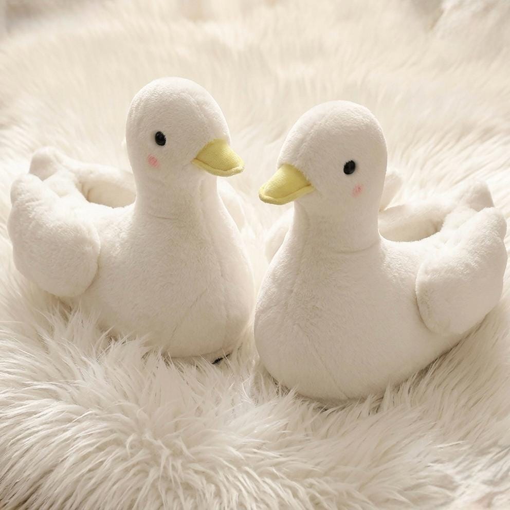 Plush Goose Slippers | Cozy Animal House Shoes, Winter Indoor Comfort |SoftSlipsy