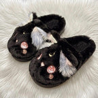 Plush Kitten Slippers | Cozy Rainbow Cat House Shoes, Winter Warmth | SoftSlipsy