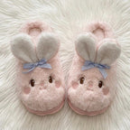 Plush Bunny Slippers | Cozy Rabbit House Shoes, Winter Warmth | SoftSlipsy