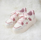 SoftSlipsy Kawaii Bear Platform Sneakers Women Pink Chunky Trainers | Streetwear Comfort Shoes