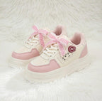 SoftSlipsy Kawaii Cat Platform Sneakers Women | Fish Detail Chunky Trainers, Casual Shoes