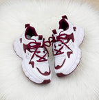 SoftSlipsy Red White Platform Sneakers Women Height Increasing Trainers Thick Sole Streetwear