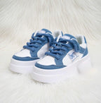 SoftSlipsy Denim Platform Sneakers Women Chunky Sole Skate Trainers Streetwear Casual Shoes