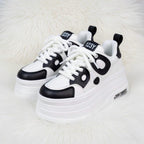 SoftSlipsy Women's Platform Sneakers: Playful Chunky Trainers, Streetwear Comfort Shoes