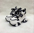 SoftSlipsy High Platform Sneakers Women Chunky Sole Trainers Height Boost Fashion Streetwear Shoes.