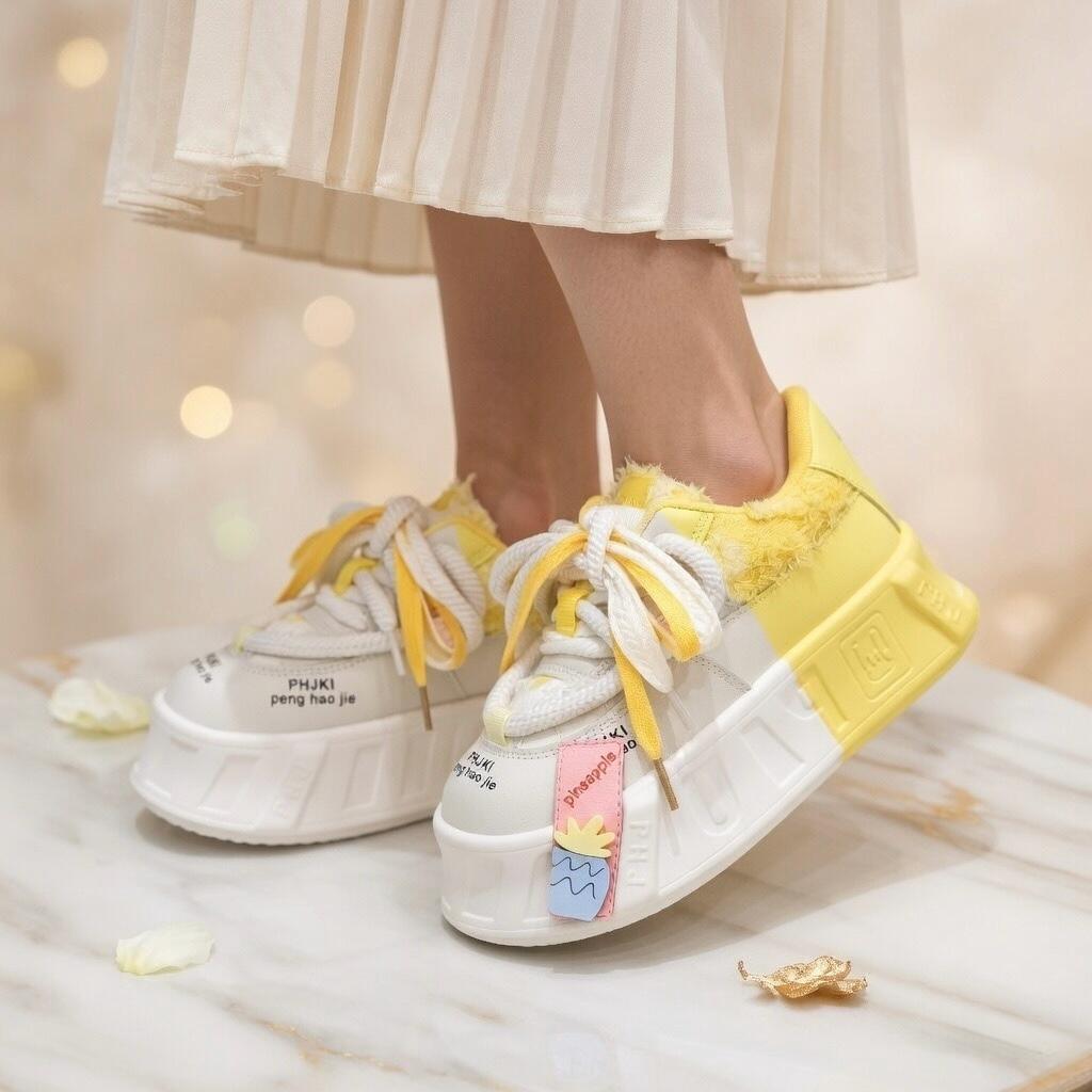 SoftSlipsy Chunky Platform Sneakers Women: Height Boost, Streetwear Trainers, Harajuku Style
