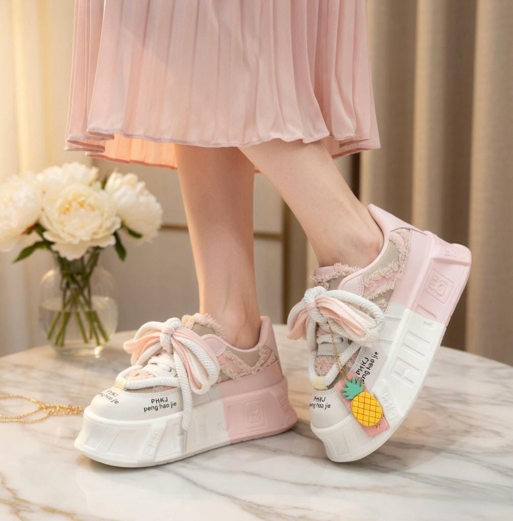 SoftSlipsy Chunky Platform Sneakers Women: Height Boost, Streetwear Trainers, Harajuku Style