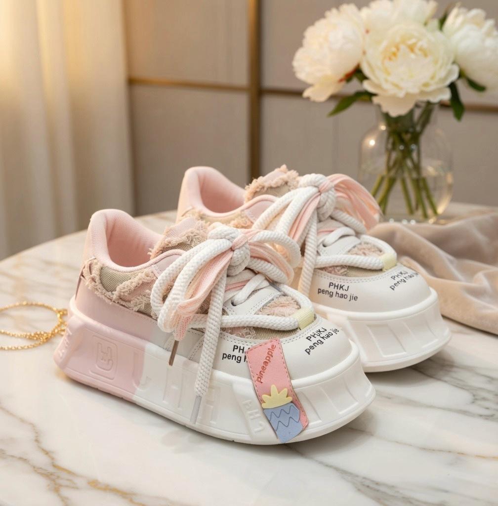 SoftSlipsy Chunky Platform Sneakers Women: Height Boost, Streetwear Trainers, Harajuku Style