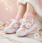 SoftSlipsy Cat Paw Platform Sneakers: Kawaii Chunky Streetwear Trainers