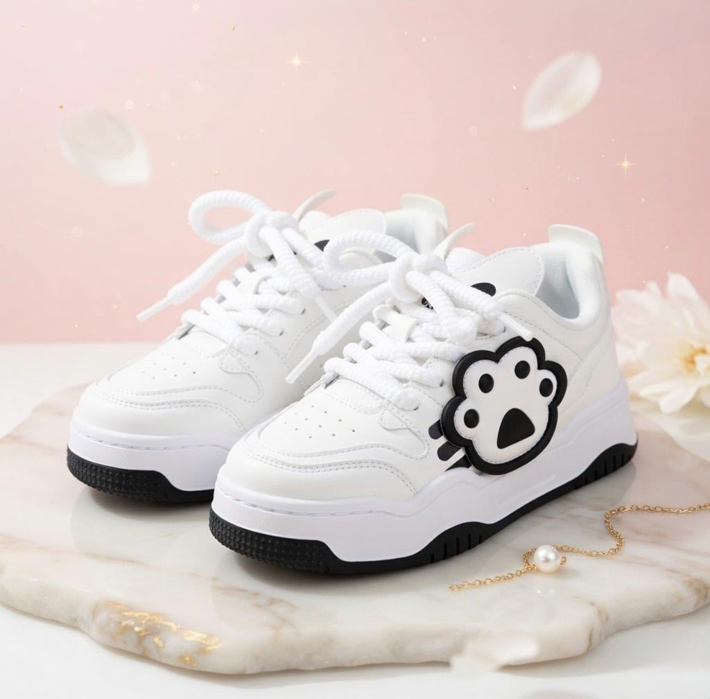 SoftSlipsy Cat Paw Platform Sneakers: Kawaii Chunky Streetwear Trainers