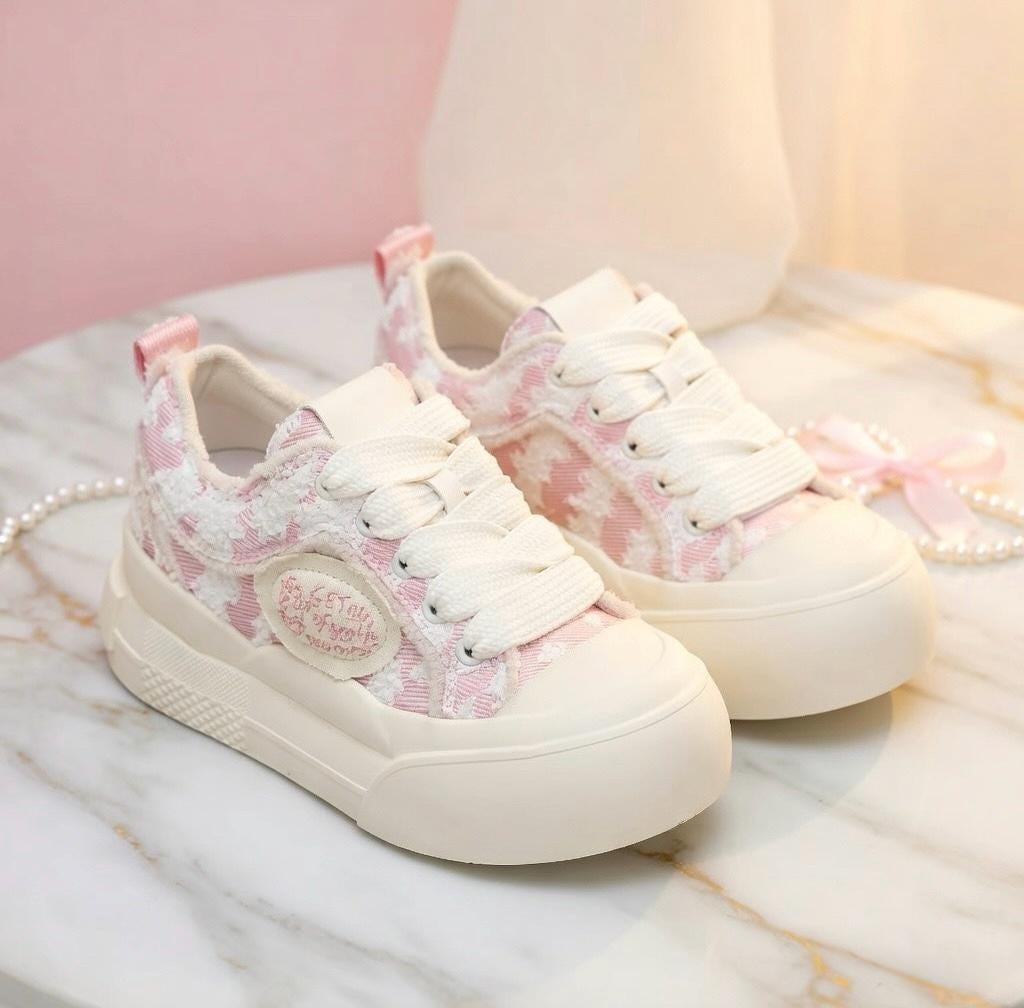 SoftSlipsy Canvas Platform Sneakers Women Thick Sole Casual Trainers Soft Girl Everyday Shoes