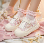 SoftSlipsy Canvas Platform Sneakers Women Thick Sole Casual Trainers Soft Girl Everyday Shoes