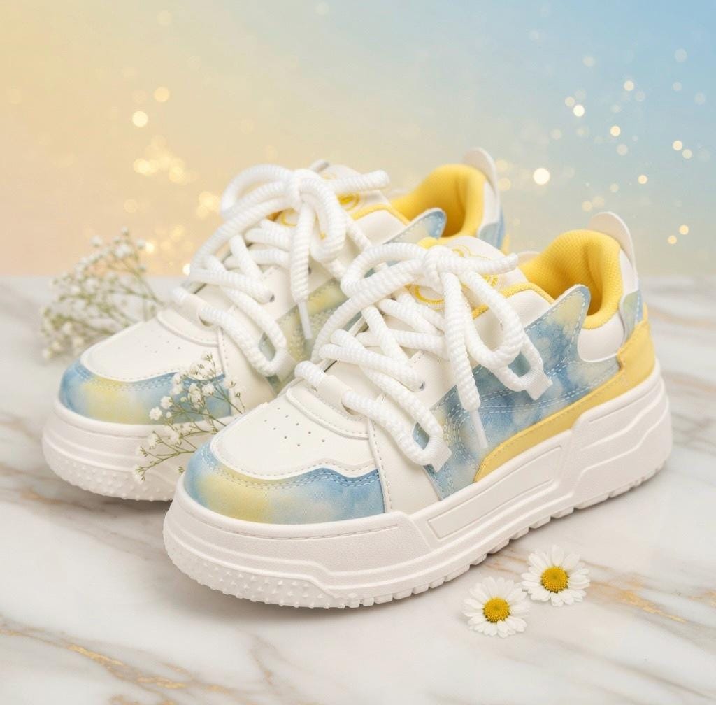 SoftSlipsy Women’s Chunky Platform Sneakers – Cotton Candy Pink