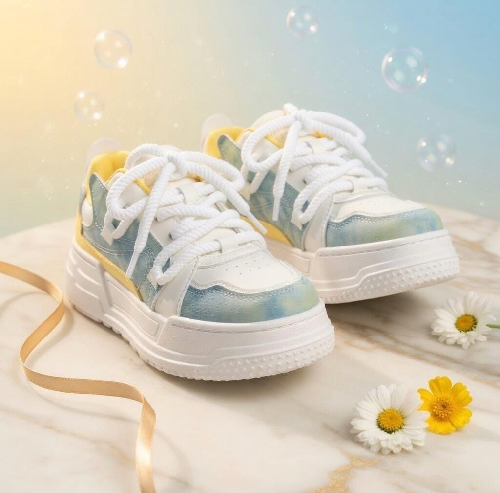 SoftSlipsy Women’s Chunky Platform Sneakers – Cotton Candy Pink