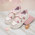 SoftSlipsy Kawaii Bear Platform Sneakers Women Pink Chunky Trainers | Streetwear Comfort Shoes