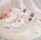 SoftSlipsy Kawaii Cat Platform Sneakers Women – Minimalist Streetwear Trainers