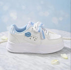 SoftSlipsy Kawaii Cat Platform Sneakers Women | Fish Detail Chunky Trainers, Casual Shoes