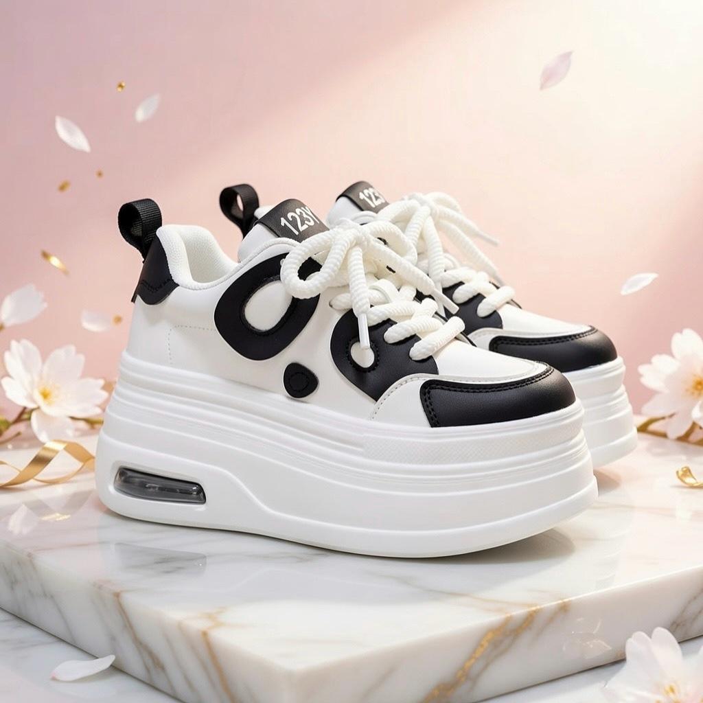 SoftSlipsy Women's Platform Sneakers: Playful Chunky Trainers, Streetwear Comfort Shoes