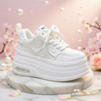 SoftSlipsy Women's Platform Sneakers: Playful Chunky Trainers, Streetwear Comfort Shoes