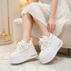 SoftSlipsy Women's Platform Sneakers: Playful Chunky Trainers, Streetwear Comfort Shoes