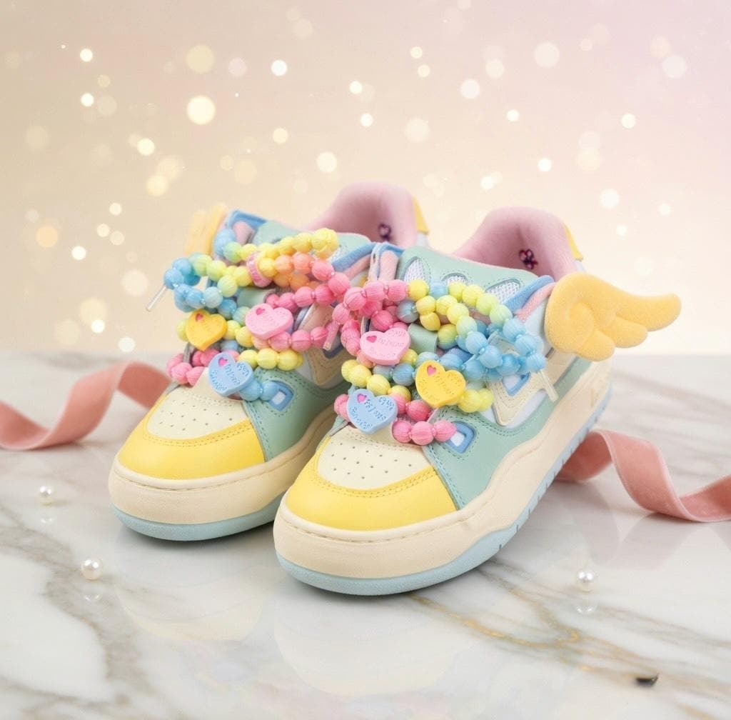 SoftSlipsy Women's Candy Color Platform Sneakers | Chunky Sole Streetwear Trainers