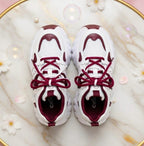 SoftSlipsy Red White Platform Sneakers Women Height Increasing Trainers Thick Sole Streetwear