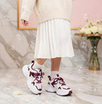 SoftSlipsy Red White Platform Sneakers Women Height Increasing Trainers Thick Sole Streetwear