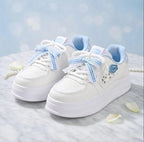 SoftSlipsy Kawaii Cat Platform Sneakers Women – Minimalist Streetwear Trainers