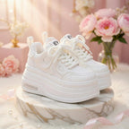 SoftSlipsy Women's Platform Sneakers: Playful Chunky Trainers, Streetwear Comfort Shoes
